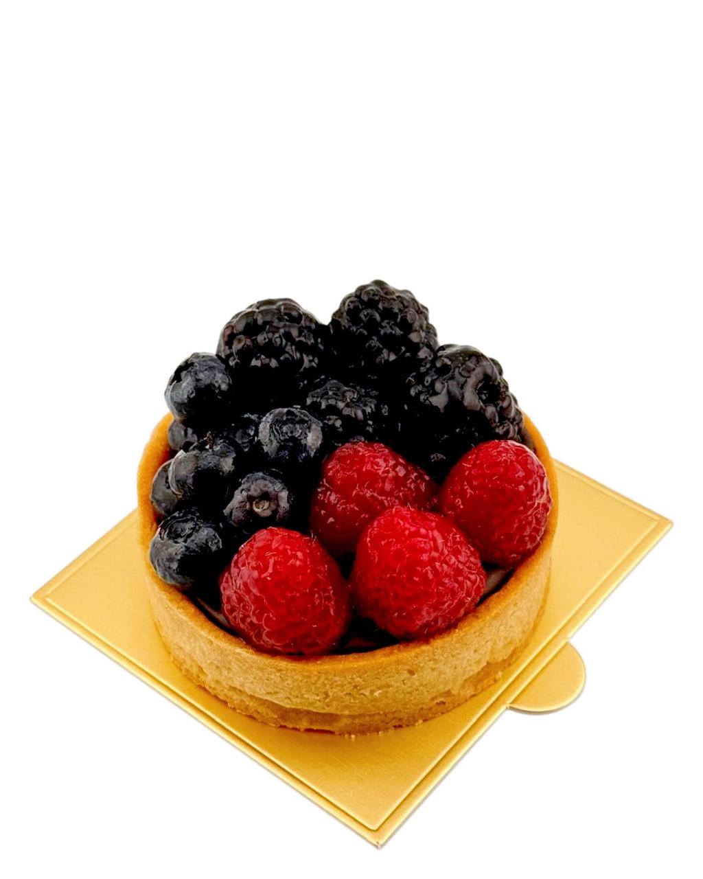 Tarta de chocolate y frutos rojos